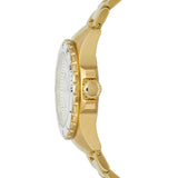 Fossil Blue Dive Three Hand White Dial Gold Steel Strap Watch For Women - ES5350