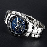 Buy Shop Maserati Competizione Chronograph Blue Dial Silver Steel Strap Watch For Men - R8873600009 USA Online