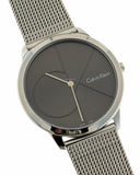 Buy Shop Calvin Klein Minimal Grey Dial Silver Mesh Bracelet Watch for Women - K3M2212X USA Online