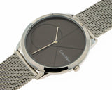 Buy Shop Calvin Klein Minimal Grey Dial Silver Mesh Bracelet Watch for Women - K3M2212X USA Online