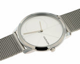 Buy Shop Calvin Klein Minimal Silver Dial Silver Mesh Bracelet Watch for Women - K3M2212Z USA Online