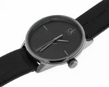 Calvin Klein Accent Black Dial Black Leather Strap Watch for Women  - K2Y2Y1C3