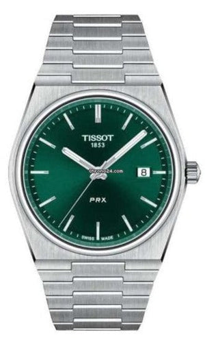 Buy Shop Tissot PRX Green Dial Silver Steel Strap Watch for Men - T137.410.33.091.00 USA Online