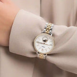 Buy Shop Fossil Jacqueline Analog Moonphase Mother of Pearl White Dial Two Tone Steel Strap Watch for Women - ES5166 USA Online