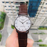 Buy Shop Tissot Luxury Powermatic 80 Silver Dial Brown Leather Strap Watch For Men - T086.407.16.031.00 USA Online