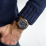 Buy Shop Fossil Grant Twist Multifunction Blue Dial Blue Leather Strap Watch for Men - ME1162 USA Online
