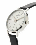 Buy Shop Calvin Klein Evan White Dial Black Leather Strap Watch for Women - K7B231CY USA Online
