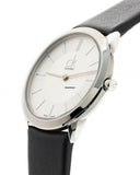 Buy Shop Calvin Klein Minimal Silver Dial Black Leather Strap Watch for Women - K3M221C6 USA Online