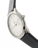 Buy Shop Calvin Klein Minimal Silver Dial Black Leather Strap Watch for Women - K3M221C6 USA Online