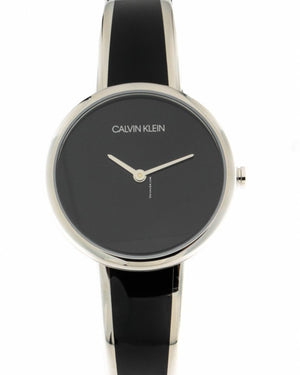 Buy Shop Calvin Klein Seduce Black Dial Two Tone Steel Strap Watch for Women - K4E2N111 USA Online