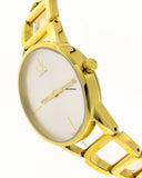 Buy Shop Calvin Klein Stately Silver Dial Gold Steel Strap Watch for Women - K3G23526 USA Online
