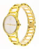 Buy Shop Calvin Klein Stately Silver Dial Gold Steel Strap Watch for Women - K3G23526 USA Online