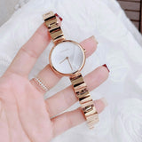 Buy Shop Calvin Klein Wavy White Dial Rose Gold Steel Strap Watch for Women - K9U23646 USA Online