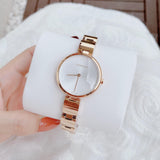 Buy Shop Calvin Klein Wavy White Dial Rose Gold Steel Strap Watch for Women - K9U23646 USA Online