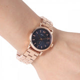Buy Shop Marc Jacobs Baker Navy Blue Dial Rose Gold Steel Strap Watch for Women - MBM3332 USA Online