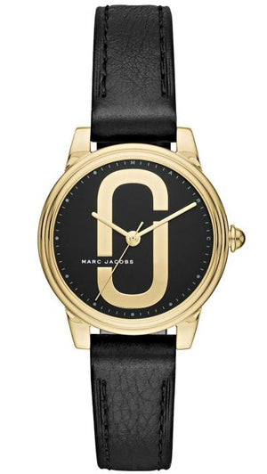 Buy Shop Marc Jacobs Corie Black Dial Black Leather Strap Watch for Women - MJ1580 USA Online