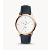 Buy Shop Fossil The Minimalist Slim White Dial Blue Leather Strap Watch for Men - FS5371 USA Online
