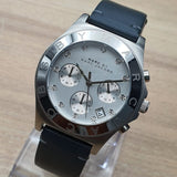 Buy Shop Marc Jacobs Blade Chronograph White Dial Black Leather Strap Watch for Women - MBM1189 USA Online