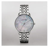 Buy Shop Emporio Armani Classic Quartz Mother of Pearl Dial Silver Steel Strap Watch For Women - AR1602 USA Online