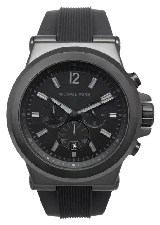 Buy Shop Michael Kors Dylan Black Dial Black Rubber Strap Watch for Men - MK8152 USA Online