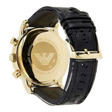 Buy Shop Emporio Armani Luigi Chronograph Black Dial Black Leather Watch For Men - AR1917 USA Online