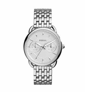 Buy Shop Fossil Tailor Silver Dial Silver Steel Strap Watch for Women - ES3712 USA Online