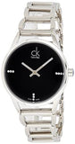 Buy Shop Calvin Klein Stately Black Dial Silver Steel Strap Watch for Women - K3G2312S USA Online