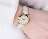 Gucci G Timeless Quartz Beige Dial Beige Leather Strap Watch For Women - YA126580A