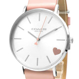Buy Shop Coach Perry Silver Dial Pink Leather Strap Watch for Women - 14503516 USA Online