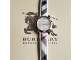 Buy Shop Burberry The City Silver Dial Brown Leather Strap Watch for Women - BU9136 USA Online