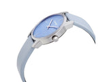 Calvin Klein City Blue Dial Blue Leather Strap Watch for Women - K2G231VN