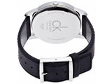 Buy Shop Calvin Klein City Date Silver Dial Black Leather Strap Watch for Men - K2G2G1C6 USA Online