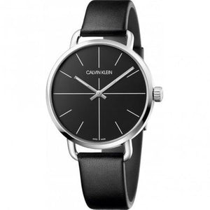 Buy Shop Calvin Klein Evan Black Dial Black Leather Strap Watch for Men - K7B211CZ USA Online
