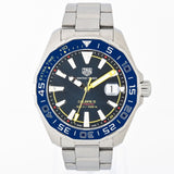 Buy Shop Tag Heuer Aquaracer Caliber 5 Match Timer Shinji Kagawa Edition Blue Dial Silver Steel Strap Watch for Men - WAY201H.BA0927 USA Online