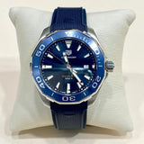 Buy Shop Tag Heuer Aquaracer Quartz Blue Dial Blue Rubber Strap Watch for Men - WAY101C.FT6153 USA Online