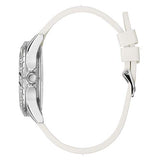 Buy Shop Guess Swirl Quartz Silver Dial White Silicone Strap Watch for Women - W1096L1 USA Online