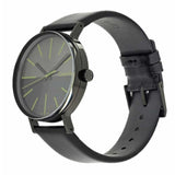 Calvin Klein Boost Black Dial Black Leather Strap Watch for Men - K7Y214CL