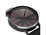 Calvin Klein Boost Black Dial Black Leather Strap Watch for Men - K7Y214CY