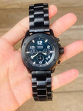 Buy Shop Fossil Machine Chronograph Black Dial Black Steel Strap Watch for Men - FS4927 USA Online