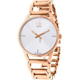 Buy Shop Calvin Klein Stately White Dial Gold Steel Strap Watch for Women - K3G2362W USA Online