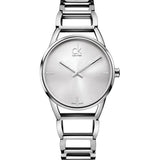 Buy Shop Calvin Klein Stately Silver Dial Silver Steel Strap Watch for Women - K3G2312W USA Online