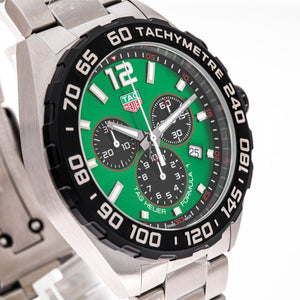 Buy Shop Tag Heuer Formula 1 Chronograph Green Dial Silver Steel Strap Watch for Men - CAZ101AP.BA0842 USA Online