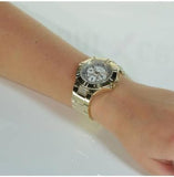Buy Shop Guess Vista Diamonds Gold Dial Gold Steel Strap Watch for Women - W13573L1 USA Online