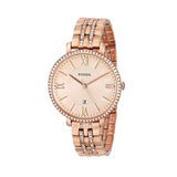 Buy Shop Fossil Jacqueline Rose Gold Dial Rose Gold Steel Strap Watch for Women - ES3546 USA Online