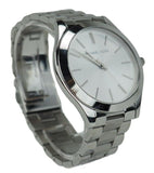 Buy Shop Michael Kors Slim Runway Silver Dial Silver Stainless Steel Strap Watch for Women - MK3178 USA Online