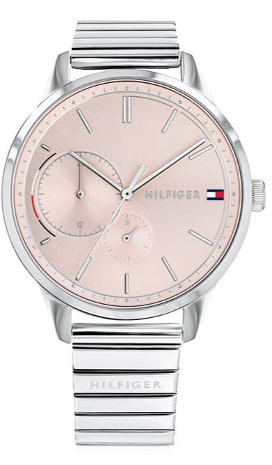 Buy Shop Tommy Hilfiger Brooke Pink Dial Silver Steel Strap Watch for Women - 1782020 USA Online