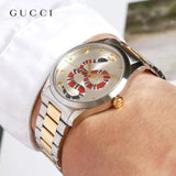 Buy Shop Gucci G Timeless Quartz Silver Dial Silver Steel Strap Watch For Women - YA1264075 USA Online