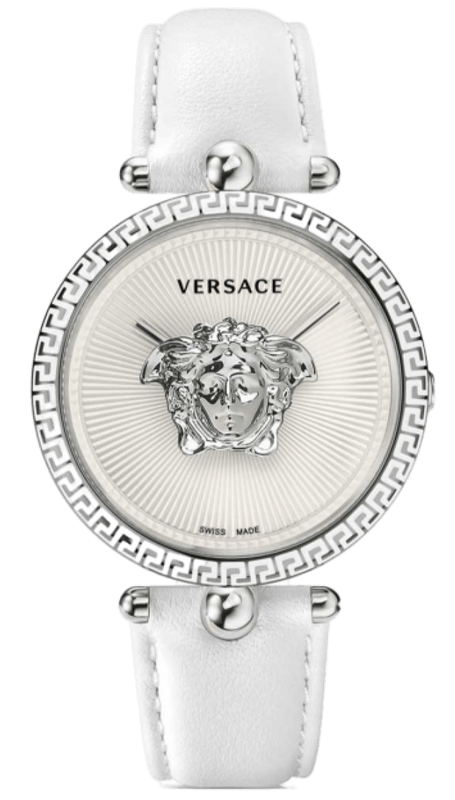 Buy Shop Versace Palazzo Empire White Dial White Leather Strap Watch for Women - VCO010017 USA Online