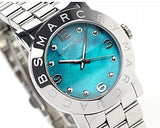 Buy Shop Marc Jacobs Amy Blue Dial Silver Steel Strap Watch for Women - MBM3272 USA Online
