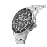 Buy Shop Fossil FB-01 Automatic Skeleton Black Dial Silver Steel Strap Watch for Men - ME3190 USA Online